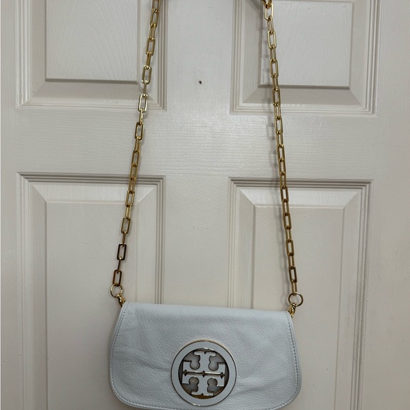 Tory Burch Cream Crossbody Bag with Gold Chain - Picture 1 of 4